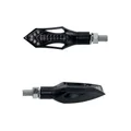 CLIGNOTANT MOTO TAAC FR14 14 LEDS FUME/NOIR (M8 / LONG 74mm / H 26mm) (PAIRE) QUALITE PREMIUM  -HOMOLOGUE ECE-