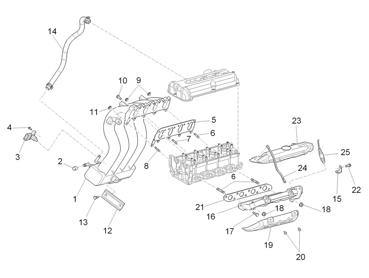Raccords d'admission et d'échappement 