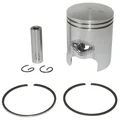 PISTON FOR SCOOT MBK 50 BOOSTER 1990>1998, STUNT/YAMAHA 50 BWS 1990>1998, SLIDER (DOME PISTON TOP - Ø 40 - 2 RINGS 1,2mm)  -P2R QUALITE PREMIUM-