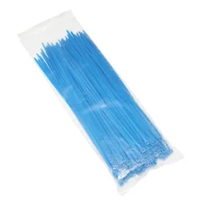 NYLON HOSE CLAMP (RILSAN TYPE)3,6x250mm BLUE FLUO (SOLD PER 100)- P2R SELECTION
