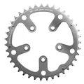 PLATEAU ROUTE 5BRA D.130 STRONGLIGHT 39DTS PORTEUR ARGENT D.74 ALU 7075 TYPE SHIMANO 9/10V.