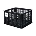 PANIER / CAISSE PLASTIQUE RECYCLE BASIL NOIRE 29L AVANT/ARRIERE