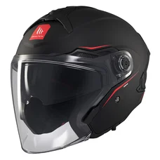 CASQUE JET MT SV S COSMO A1 DOUBLE ECRANS NOIR MAT    XS (ECE 22.06)