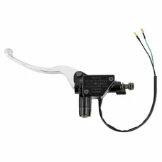 MAITRE CYLINDRE DE FREIN ADAPTABLE SYM 50-125 SYMPHONY S 2010>2014, 200 FIDDLE III 2015>2017 / PEUGEOT 50-125 TWEET 2010>2019  NOIR/ARGENT GAUCHE -P2R-
