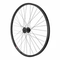 ROUE VTC 700X45 KARGO / VAE / E-BIKE AVANT DISQUE ET V-BRAKE DOUBLE PAROI AVEC OEILLETS MOYEU VELOX DISQUE 6 TROUS NOIR BLOCAGE (RENFORCE) JANTE 25C 32 RAYONS NOIRS