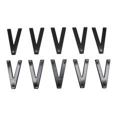 LETTRE PLAQUE TIFLEX  MOTO/SCOOTER 45mm  V  (VENDU PAR 10)