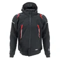VESTE/BLOUSON ADX RSX NOIR/ROUGE     XS  AVEC CAPUCHE AMOVIBLE (AVEC PROTECTIONS/SANS PLAQUE DORSALE)  (HOMOLOGUE NF EN 17092-4 : 2020)