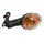 CLIGNOTANT 50 A BOITE ADAPTABLE RIEJU 50 MRX, RR, RS1, SMX 2000> TRANSPARENT/NOIR  AV DROIT OU AR GAUCHE   (HOMOLOGUE CE)  -SELECTION P2R-