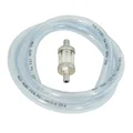 FUEL HOSE KIT Ø 8x12  TRANSPARENT + CYLINDRICAL FUEL FILTER Ø8 (1M) (MADE IN FRANCE)