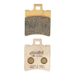 BRAKE PADS -POLINI FOR MBK 50 BOOSTER Front, NITRO Front / APRILIA 50 SR Front / GILERA 50 RUNNER Front / YAMAHA 50 BWS Front, 100 NEOS Front  (L 39.8mm - H 49.7mm - thk6.5mm)  (174.2010)  (SINTERED)