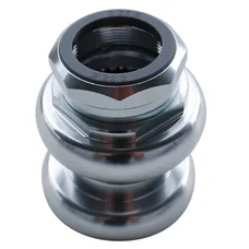 JEU DIRECTION FILETE 1" (PIVOT FOURCHE 22,2 INTERIEUR/25,4 EXTERIEUR) NEWTON ALU ARGENT CAGE A BILLES