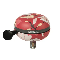 SONNETTE TIMBRE BASIL MAGNOLIA POPPY ROUGE DIAM 80mm (VENDU A L'UNITE) FIXATION 22,2/25,4mm