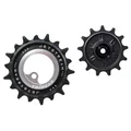 GALET DERAILLEUR AOPW TRIPEAK 13-18 DENTS CERAMIQUE 12/11V. SHIMANO DEORE XT 8100/8130 SLX 7120/7100  ARGENT (JEU DE 2)