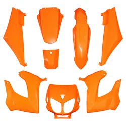 FAIRINGS/BODY PARTS FOR 50cc MOTORBIKE   DERBI 50 SENDA 2000>2010 ORANGE GLOSS  (8 PARTS KIT) SELECTION P2R-