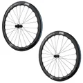 ROUES ROUTE DISQUE 700 FIR FC 50 PRO CENTERLOCK CARBONE NOIR CASSETTE SHIMANO 12V AXE TRAVERSANT 12/100 ET 12/142 HAUTEUR/PROFIL 46/50 mm (PAIRE) - TUBELESS READY