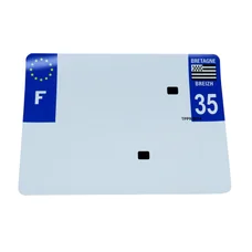 PLASTIC STRIP FOR BLANK PVC LICENSE PLATE (TRAILER SIZE 275x200) DEPT 35  WITH EUROPEAN MARK (SOLD PER UNIT)