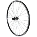 WHEEL FOR MTB - 29" COMBO REAR BLACK REINFORCED - V-BRAKE - SHIMANO RM66 HUB FOR CASSETTE 11/10/9/8 SPEED (COMPATIBLE DISC CENTERLOCK) (DOUBLE WALLED RIM WITH EYELETS-STAINLESS SPOKES)