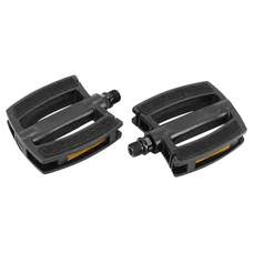 PEDALE CITY RESINE NOIR AVEC INSERTS SUPER GRIP 9/16" (PAIRE SUR CARTE)