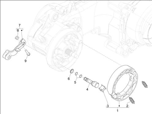 Frein posterieur - Mâchoire