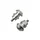 DIABOLO FOR PADDOCK STAND M8 SILVER- FOR HONDA/SUZUKI (WITH CHC CONTERSUNK SCREW)  -AVOC- (PAIR)