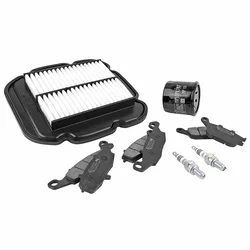 KIT ENTRETIEN MOTO ADAPTABLE SUZUKI 650 DL V-STROM 2004>2011 PLAQUETTE ORGANIQUE (PACK 9 PIECES) -SELECTION P2R