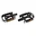 FLAT PEDAL FOR MTB- ON BEARINGS PREMIUM - NEWTON FULL ALUMINIUM SILVER/BLAVK Thread 9/16" (PAIR)