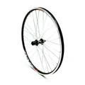 WHEEL FOR MTB - 26" COMBO - REAR BLACK DOUBLE-WALLED-EYELETS- SHIMANO RM65 HUB FOR DISC CENTERLOCK FOR SHIMANO/SRAM CASSETTE 10/9 SPEED BLACK SPOKES - SILVER( V-BRAKE or DISC)
