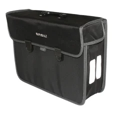 SINGLE BAG FOR BICYCLE -REAR- BASIL MALAGA - LEFT/RIGHT 17L BLACK (40x16x31cm) HOOK ON LUGGAGE RACK