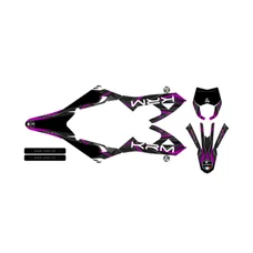 KIT DECO AUTOCOLLANT/STICKER 50 A BOITE KRM PRO RIDE POUR RIEJU 50 MRT 2022> NOIR/VIOLET (COMPLET)