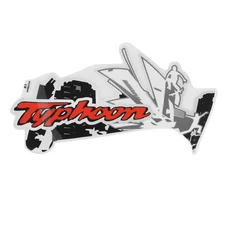 DECAL- ON FRONT FAIRING  "PIAGGIO GENUINE PART" PIAGGIO 50 TYPHOON 2018> FOR BLACK VERSION  85/B  -2H00255400A1-