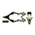 KIT DECO AUTOCOLLANT/STICKER 50 A BOITE KRM PRO RIDE POUR RIEJU 50 MRT 2022> NOIR/JAUNE (COMPLET)