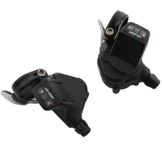 MANETTE ROUTE P2R POUR CINTRE PLAT  9V. PUSH-PULL COMPATIBLE SHIMANO DOUBLE/TRIPLE (PAIRE)