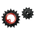 GALET DERAILLEUR TRIPEAK 12-18 DENTS ROULEMENT CERAMIC POUR DERAILLEUR 12V. ROUGE COMPATIBLE SRAM MTB Eagle (AXS) (JEU DE 2)