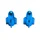 BOUCHON DE VALVE SCOOT/CYCLO REPLAY VS ROCKET ALU BLEU  (PAIRE)