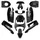 FAIRINGS/BODY PARTS FOR SCOOT  PEUGEOT 50 VIVACITY 2008> GLOSS BLACK (KIT 5 PARTS)  -P2R-