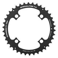 CHAINRING FOR MTB - 4 Arms- DOUBLE/TRIPLE 38T.Ø 104 -OUTER- CHINOOK ALUMINIUM BLACK- TA FOR SHIMANO / SRAM / RACE FACE / FSA 10/11 SPEED-.. COMPATIBLE IN MID POSITION FOR TRIPLE