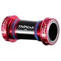 CUVETTE INTEGRE BOITIER FILETE ROUTE TRIPEAK G5 CERAMIQUE ANGLAIS / BSC / 1,37x24 AXE 24mm ROUGE (COMPATIBLE SHIMANO)