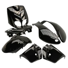 FAIRINGS/BODY PARTS FOR SCOOT  PEUGEOT 50 TKR, TREKKER 2007> BLACK GLOSS  (7 PARTS KIT )