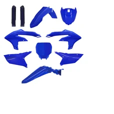 CARROSSERIE/CARENAGE MOTO MX YAMAHA 250 YZ F 2024>, 450 YZ F 2023>, 450 YZ FX 2024> BLEU YAM/NOIR (COULEUR OEM) (KIT PLASTIQUES 10 PIECES)  -POLISPORT-