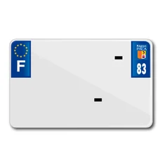 LICENSE PLATE FOR MOTORBIKE TIFLEX ALU PRE DRILLED 210x130 DEP. 83 BLANK (SOLD PER 10)