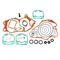 GASKET KIT FOR ENGINE "PIAGGIO GENUINE PART" APRILIA 125 RS, TUONO, CLASSIC, SX, RX, MX  -AP0293314-