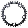 PLATEAU ROUTE 5BRA D.110 MICHE 34DTS INTERIEUR TYPE SHIMANO ET CAMPAGNOLO ALU NOIR 9/10V.