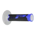 REVETEMENT POIGNEE PROGRIP MOTO OFF ROAD 788 TRIPLE DENSITE BASE COLOR GRIS /NOIR/BLEU CLOSED END 115mm (CROSS/MX) (PAIRE)