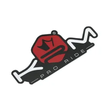 AUTOCOLLANT/STICKER KRM PRO RIDE 80x40 mm ROUGE (VENDU A L'UNITE)