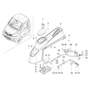 Tunnel central - Levier de vitesses