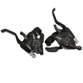 LEVIER/MANETTE VTT PATIN P2R 3x8V. NOIR ALU V-BRAKE COMPATIBLE SHIMANO (PAIRE)
