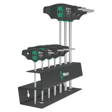WERA 467/7 HEX PLUS Set 2 Screwdriver set T-handle TORX screwdrivers with holding function, 7 pieces-German tools for workshop
