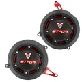 ENGINE COVERS SET (Cluth+alternator)  FOR YAMAHA 700 MT-07 2014>2020 ALU CNC ANODISE BLACK/RED (PAIR)  -AVOC-