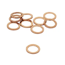 DRAIN PLUG GASKET - BRASS - Ø 14 x 20 x 1,50 mm  (10 PARTS IN BLISTER PACK)  -ARTEIN-