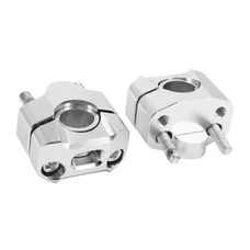 PONTET DE GUIDON UNIVERSEL REPLAY ALU CNC DIAM 22.2 mn ARGENT (PAIRE)